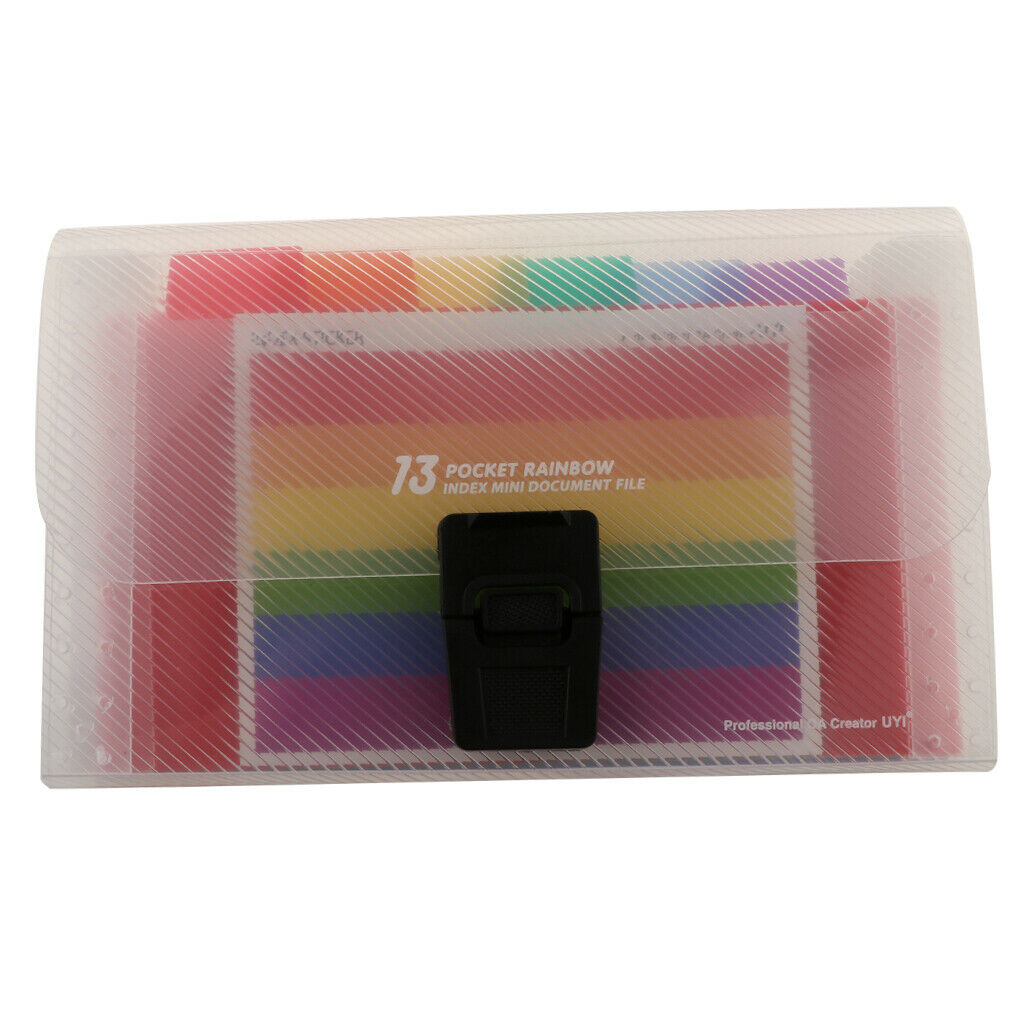Mini A6 13 Pockets Expanding File Folder Travel Receipts Organizer