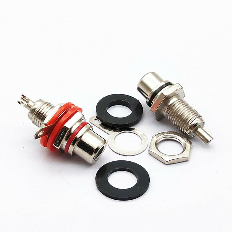 1pair Nickel Plated Speaker Terminal Audio Adapter RCA Phono Female Socke.l8