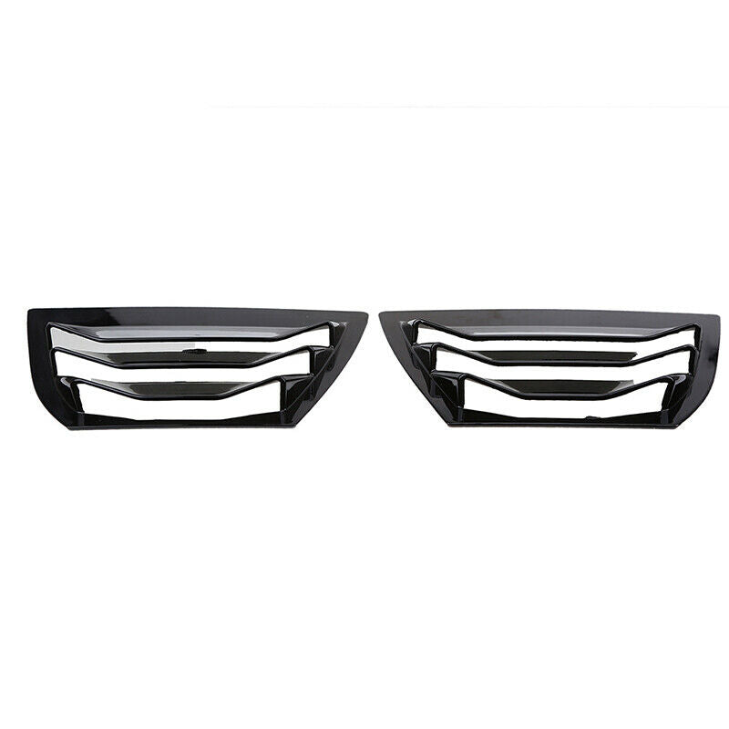 2x Glossy Black Quarter Side Window Louver Vent Cover For Mazda 3 Axela 2014-21