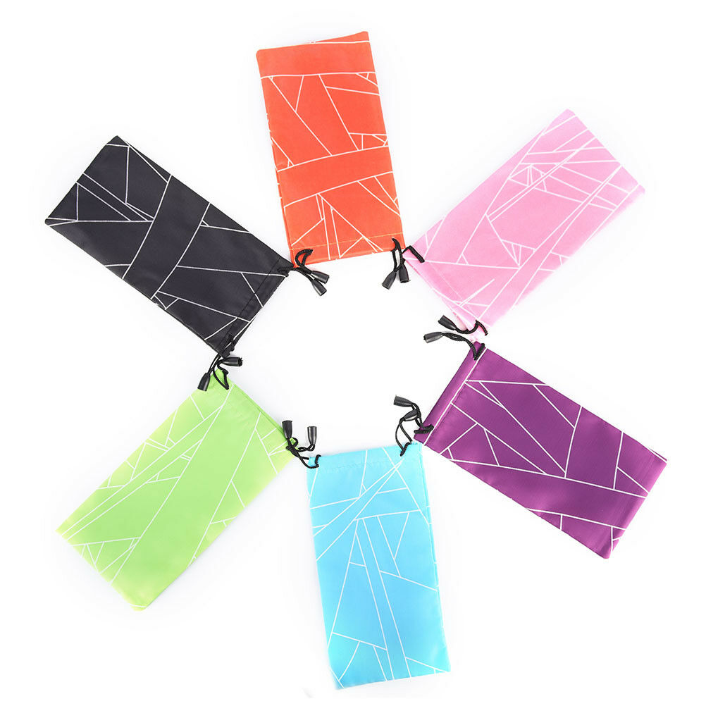 5Pc Sunglasses Bag Pouch Soft Cloth Cleaning Optical Glasses Case Rando.l8
