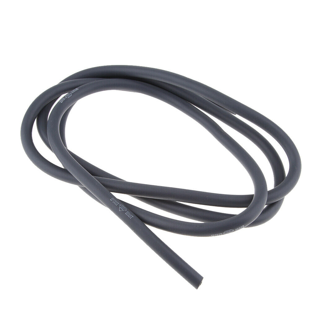 1M Reinforced Grey Motorcycle Rubber Hose Flexible Fuel Petrol Oil Pipe Tube
