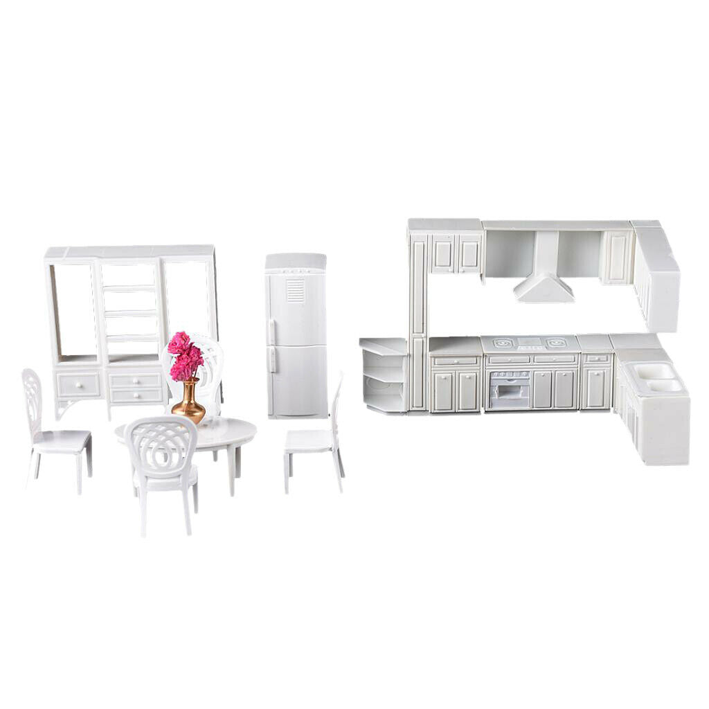 1/25 Scale White Kitchen Furniture Set, Display Designs By