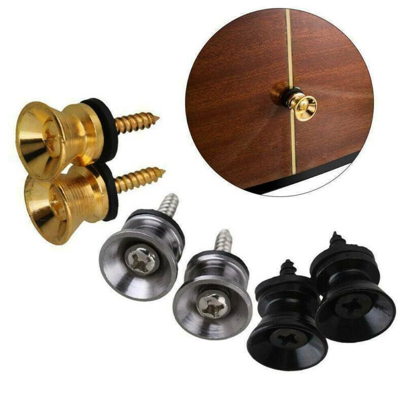2 x Guitar Strap End Pins Set Strap Buttons for Acoustic, Electric, Bass