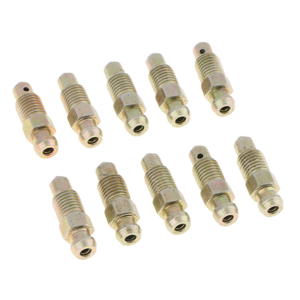 10x Universal Car Motorcycle M8*1mm Brake Bleeder Screws Kit