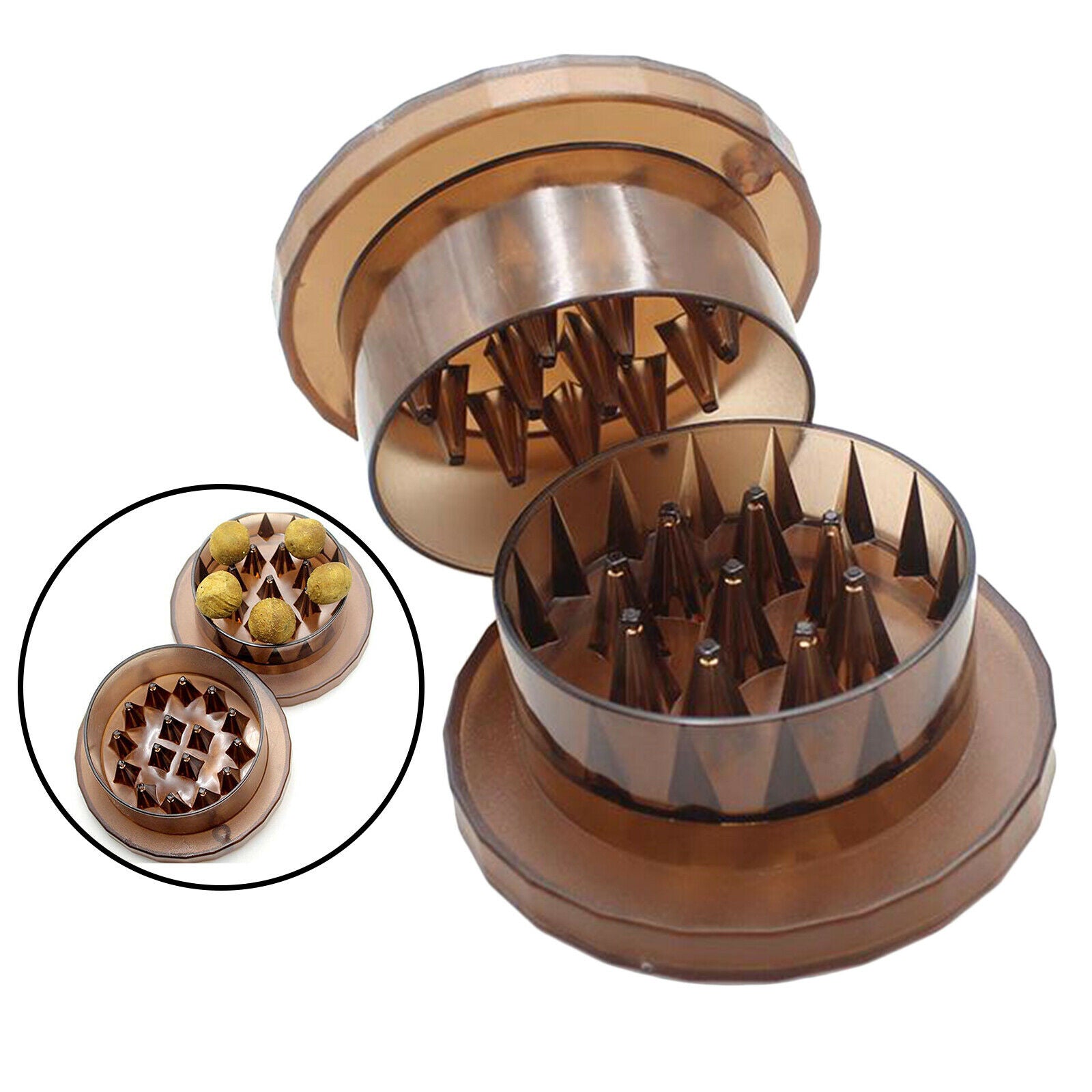 Portable Fishing Bait Crusher Boilie Grinder Box Convenient Fooder Brown