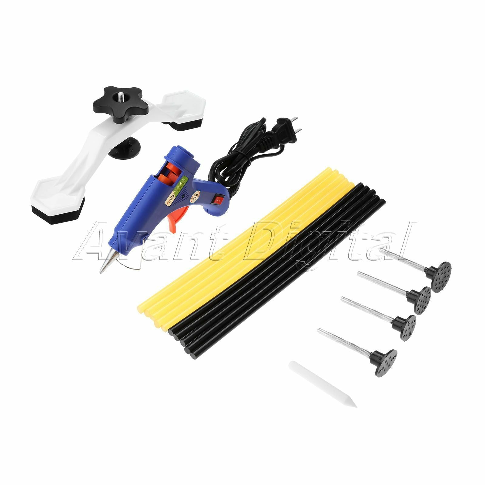 Tools Set Paintless Dent Repair Puller Bridge Glue Gun Car Hail Dent Removal