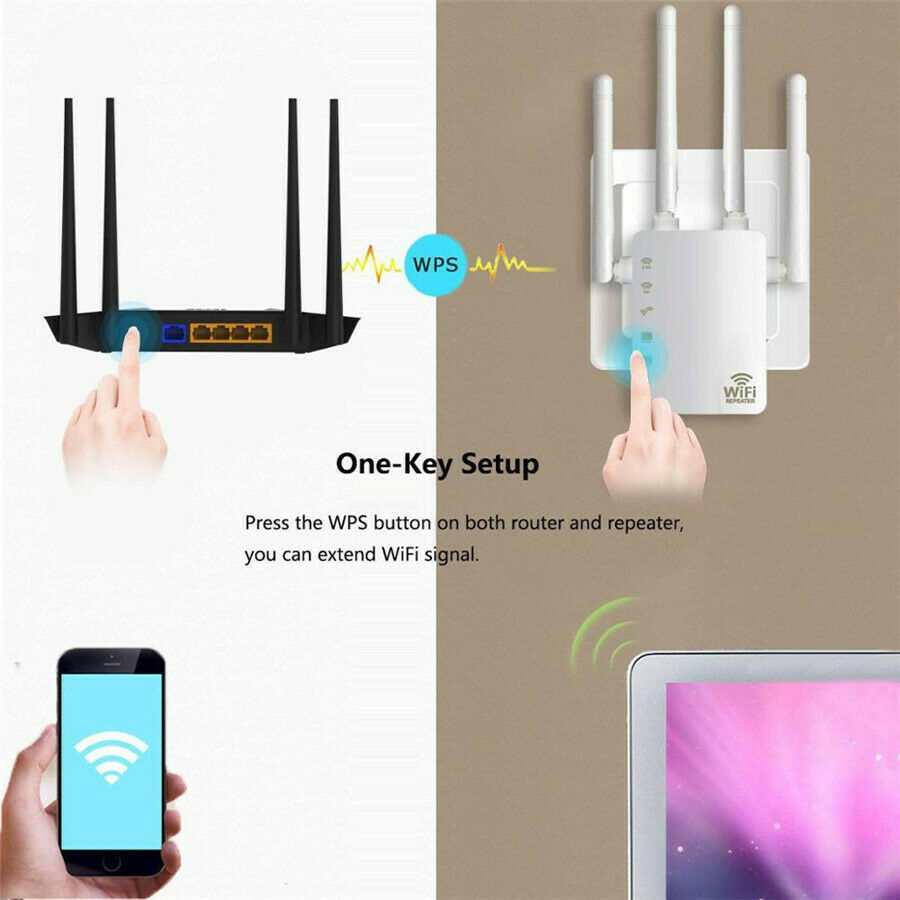 1200Mbps Wireless Router Signal Booster Amplifier 2.4GHz 5GHz Wi-Fi Dual Band