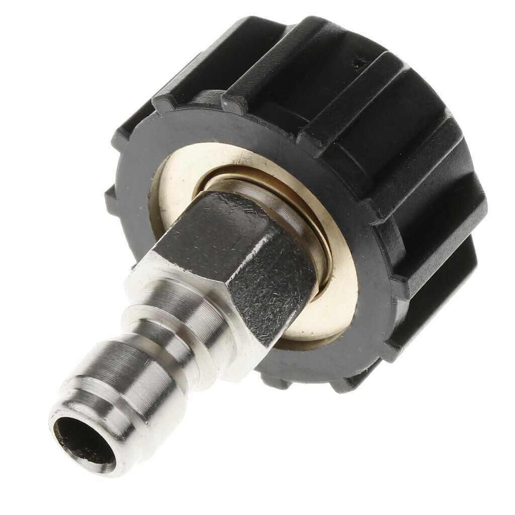 Set of 2 Pressure Washer Brass Quick Release Adapter M22/14 to 1/4'' Coupler