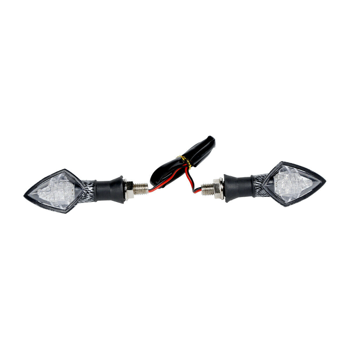 Carbon Fiber Turn Signal Indicators Amber Light 12V Fit For Universal Motorcycle