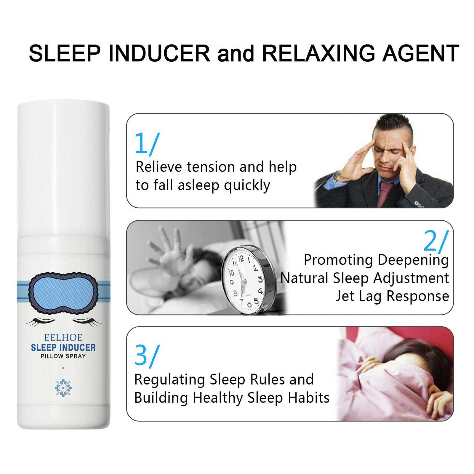 75ml Deep Sleep Pillow Spray Aromatherapy for Pillow Rooms Kids & Adults