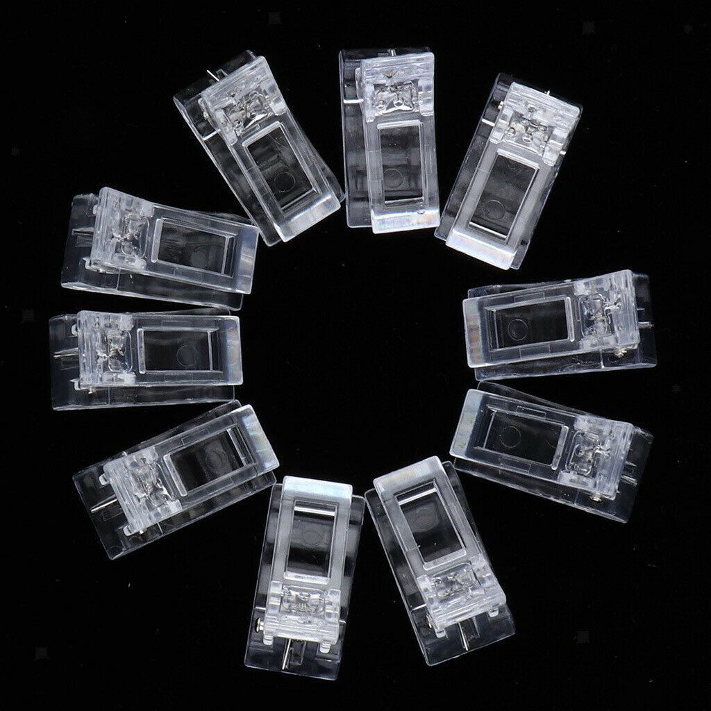 10Pcs DIY Finger Nail Tips Clip for Poly Gel Quick Building Extension Tool