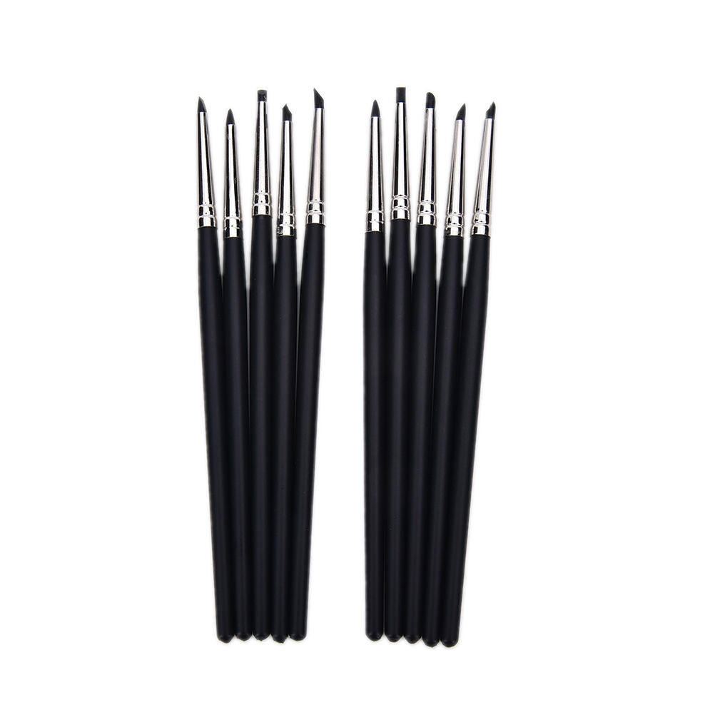 5pcs Silicone Rubber Shapers Polymer Clay Sculpting Modelling Fimo Tools .l8