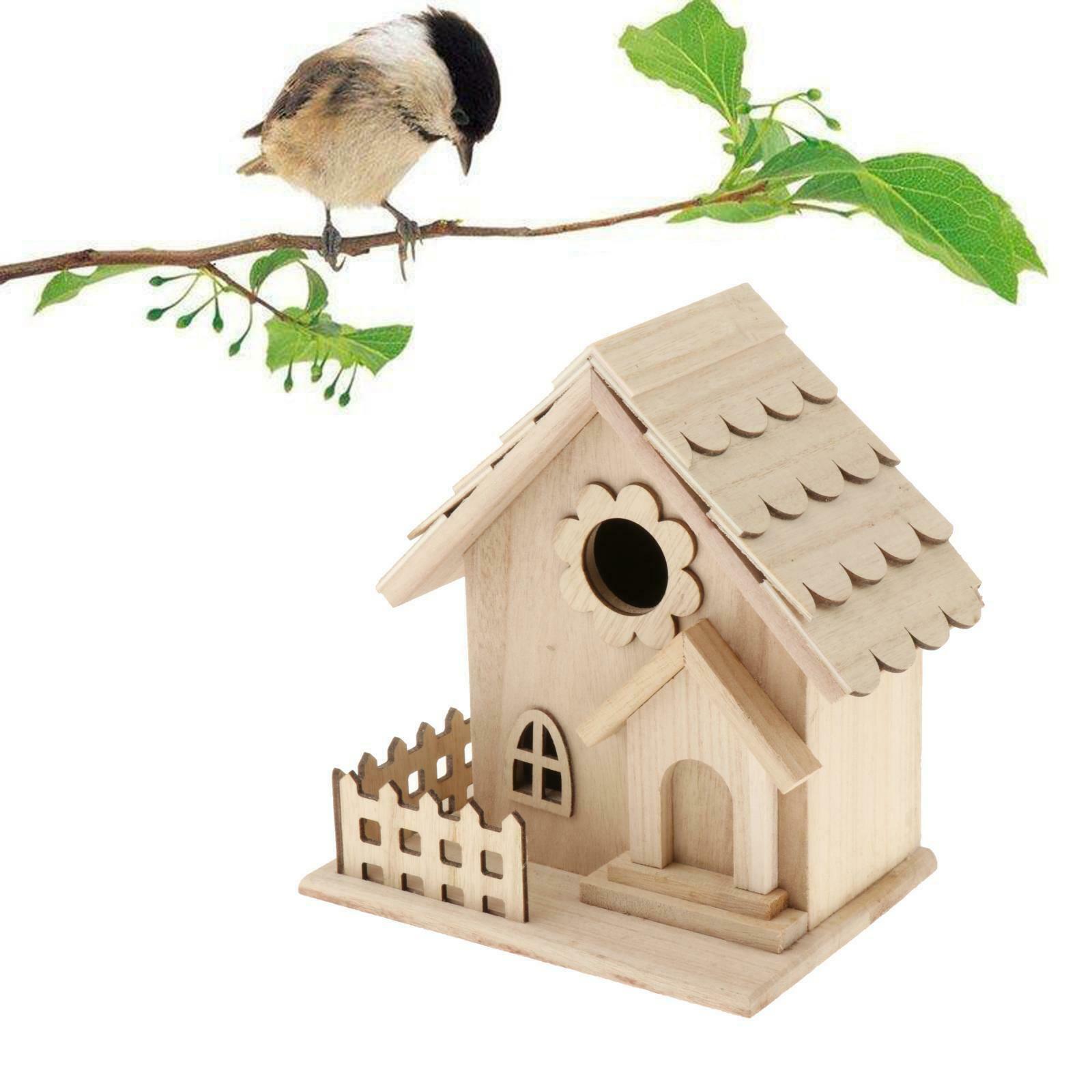 Homes Bird Feeder Wildbird Wood Outdoor Ranch Patio Yard Tree Hanging Style2