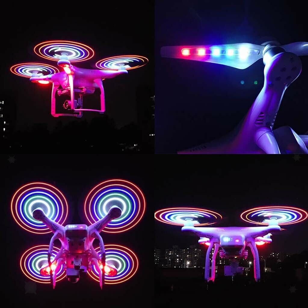 4pcs CW CCW LED Propellers with USB Charger for DJI Phantom 3 Serise RC Drone