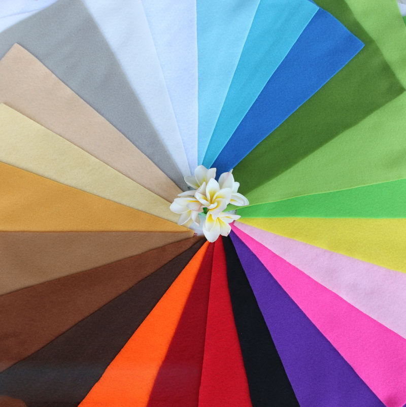 40pcs Mixed Color Soft Nonwoven Felt Fabric Sheets 10x15cm DIY Craft Patchwork