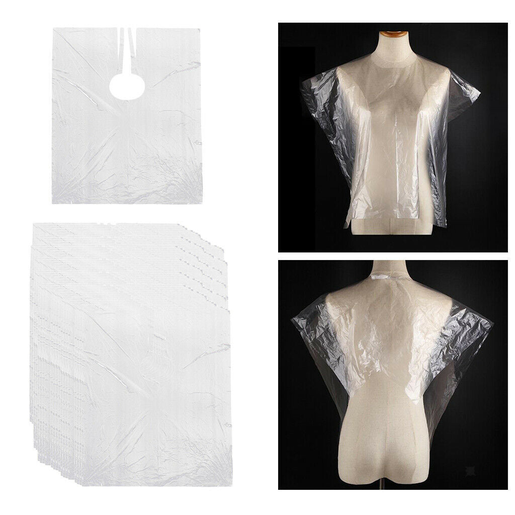 300 PCS Disposable Hair Cutting Capes Gowns Stylist Apron Gown Hair Dyeing