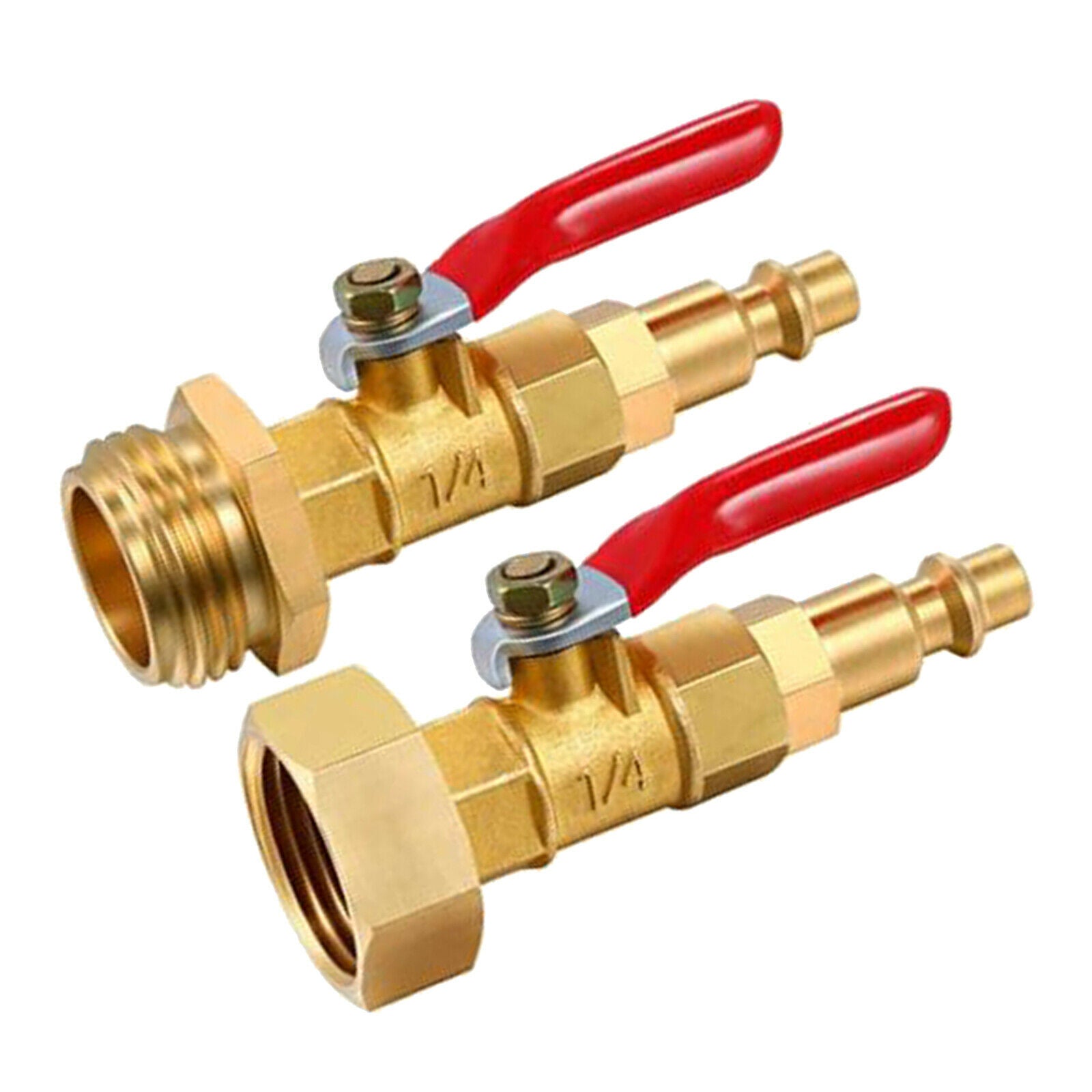 2pcs Brass Winterize Blowout Adapter 3/4" Winter Garden Hose RV Trailer
