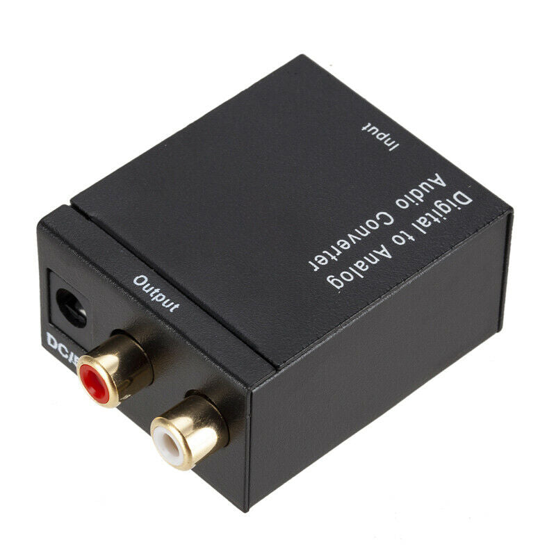 Digital Optical Coax Toslink Audio Signal to Analog SPDIF RCA Converter Adapter