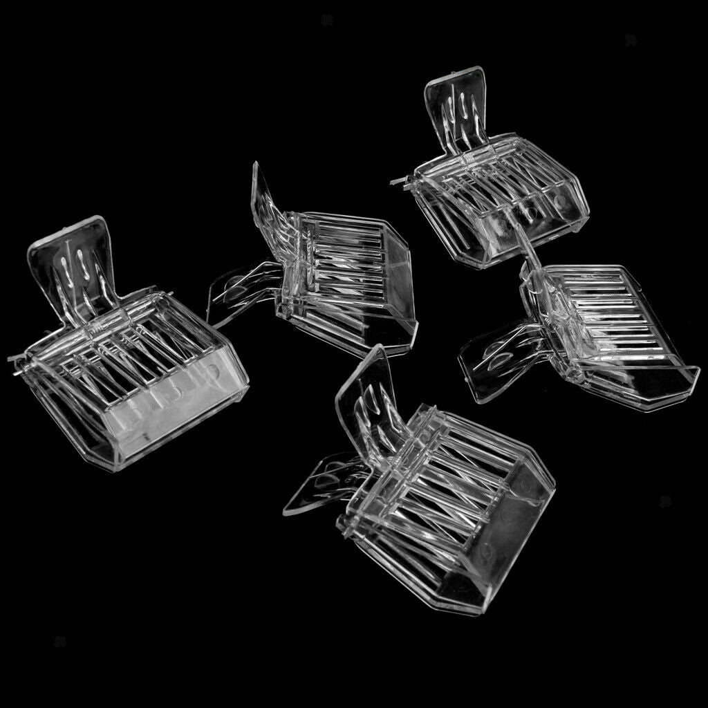 6x Plastic Beekeeping Honey Entrance Feeder + 5 Queen Cage Clip Bee Catcher Tool
