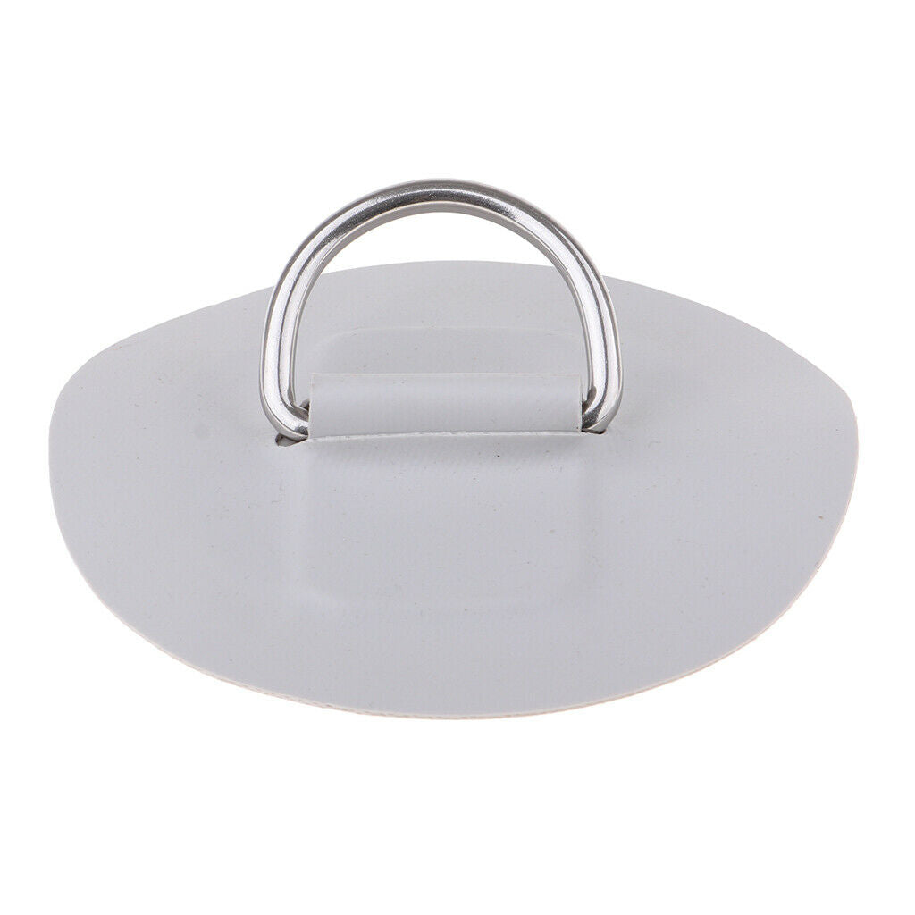 4 Pieces Stainless Steel D-ring Patch for Inflatable Boat Dinghy Kayak 7cm