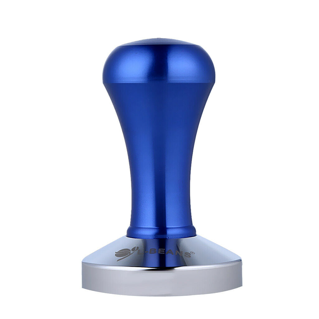 Coffee Tamper Flat Base Coffee Bean Handle Press Tool Aluminum  Blue