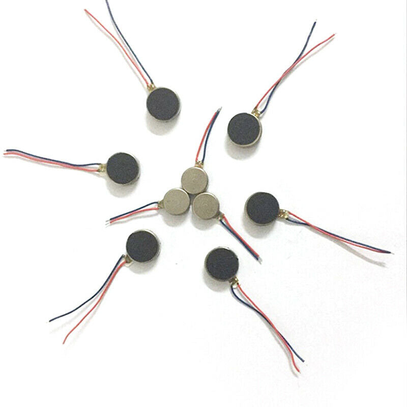 10x DC 3V 70mA 12000Â±2500RPM Phone Coin Flat Vibrating Vibration Motor Y98 WF