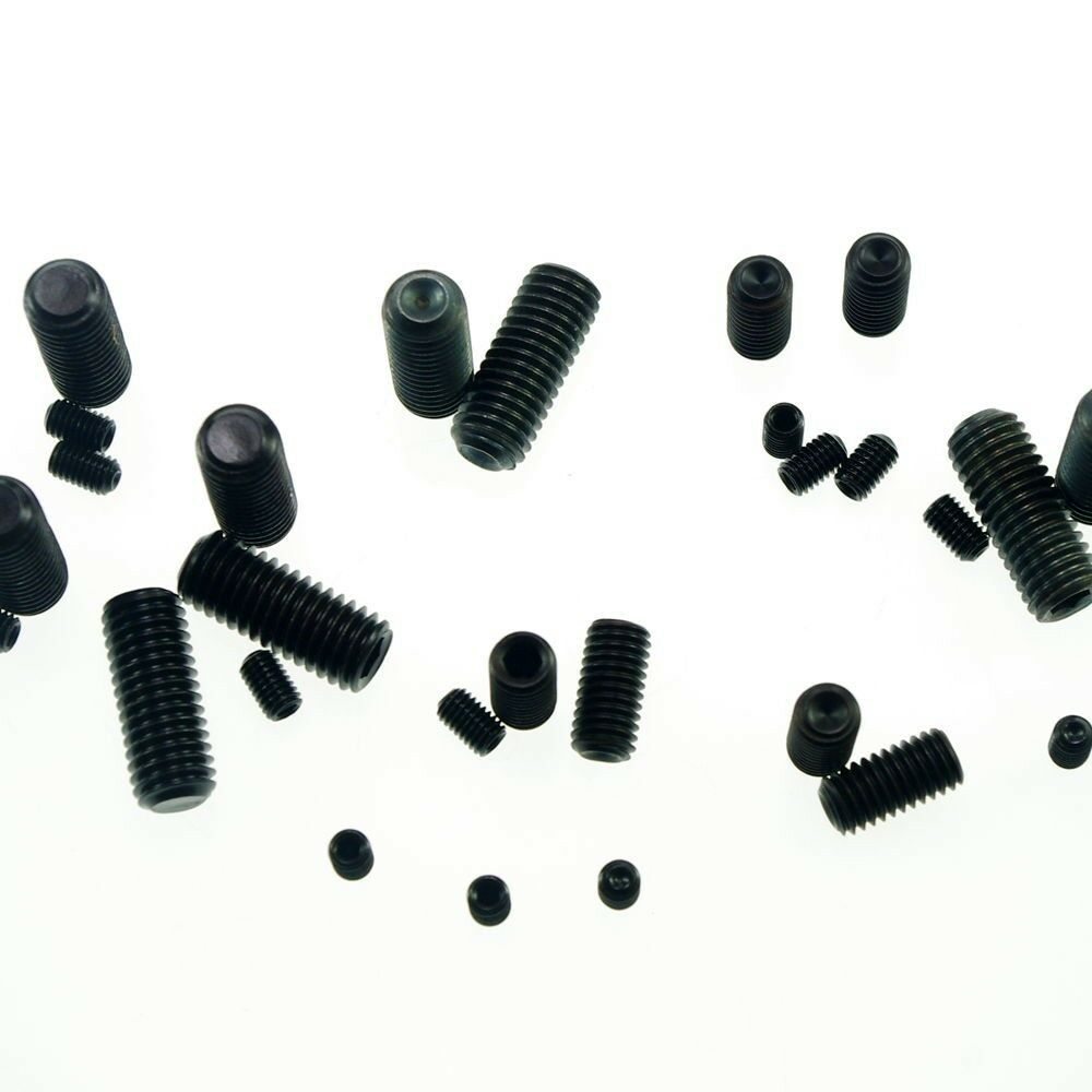 Lot100 M8x8mm Head Hex Socket Set Grub Screws Metric Threaded flat-head