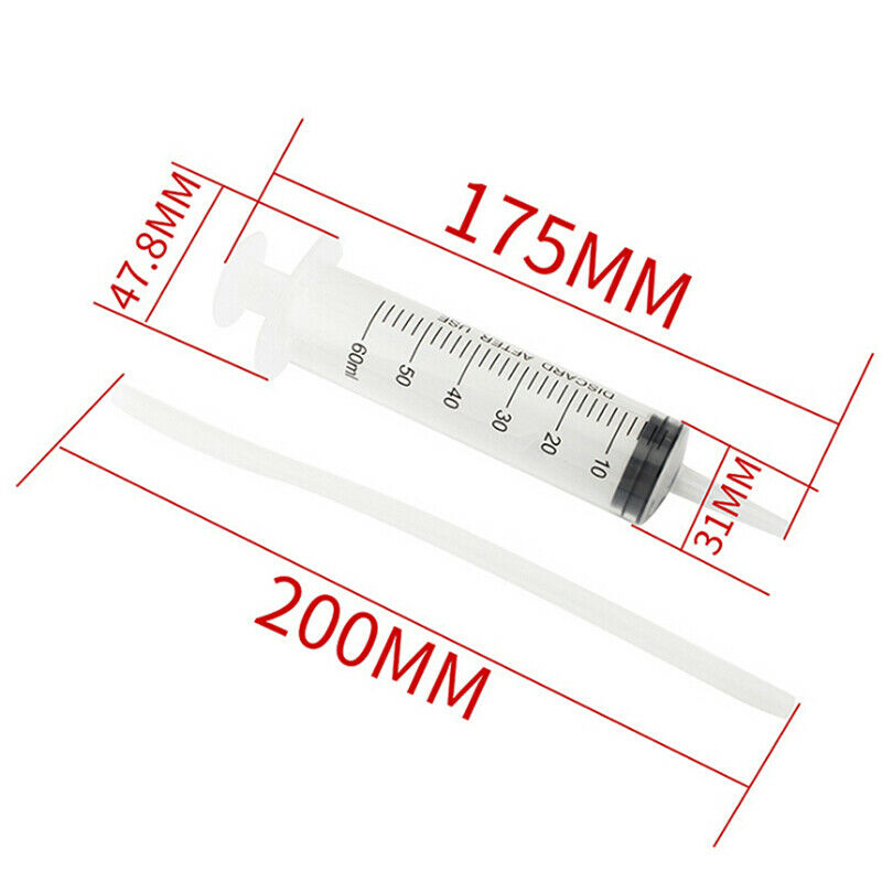 Bike Tire Tubeless Sealant 60ml Syringe Rubber Hose Kit For Inner T GwJC.l8