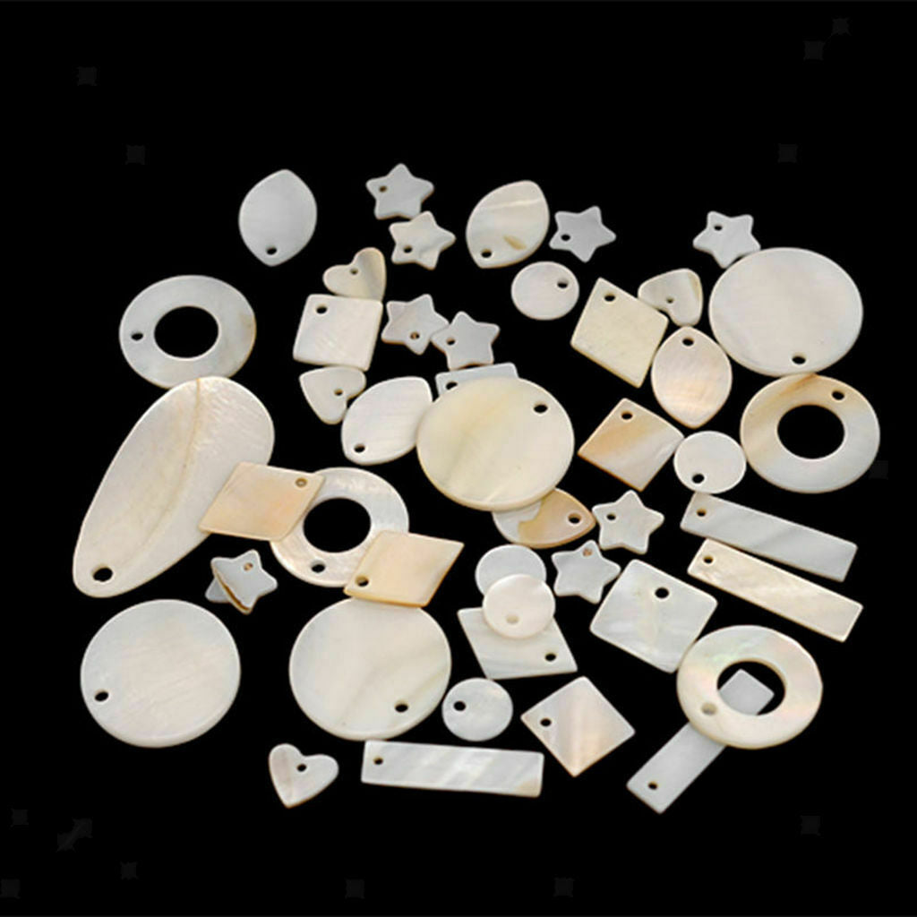 12pcs L&S Oval Natural Shell Charm Beads for Pendant Earing Bracelet Making
