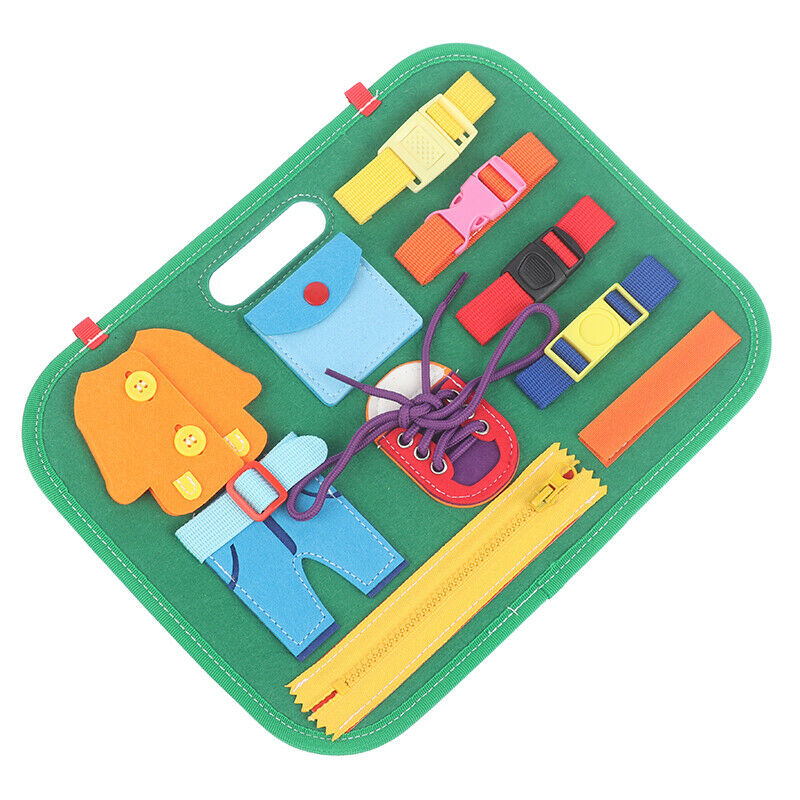 Kids Montessori Toys Baby Busy Board Buckle Training Essential Educational Bo DF