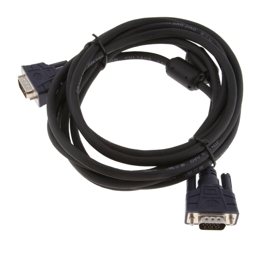 VGA Male to Male Video Monitor Connector Cable Support 1080P for Projector