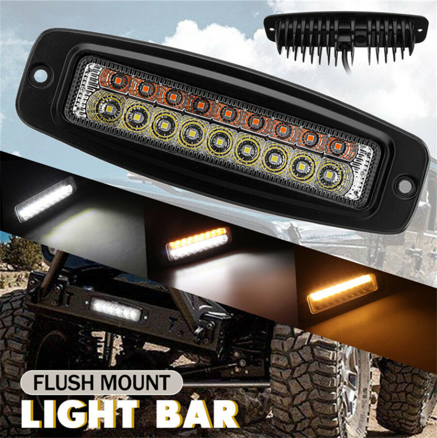 7.3 Inch 54W Dual Colors Car Off-Road 4x4 Combo LED Work Light DRL Fog Light Bar