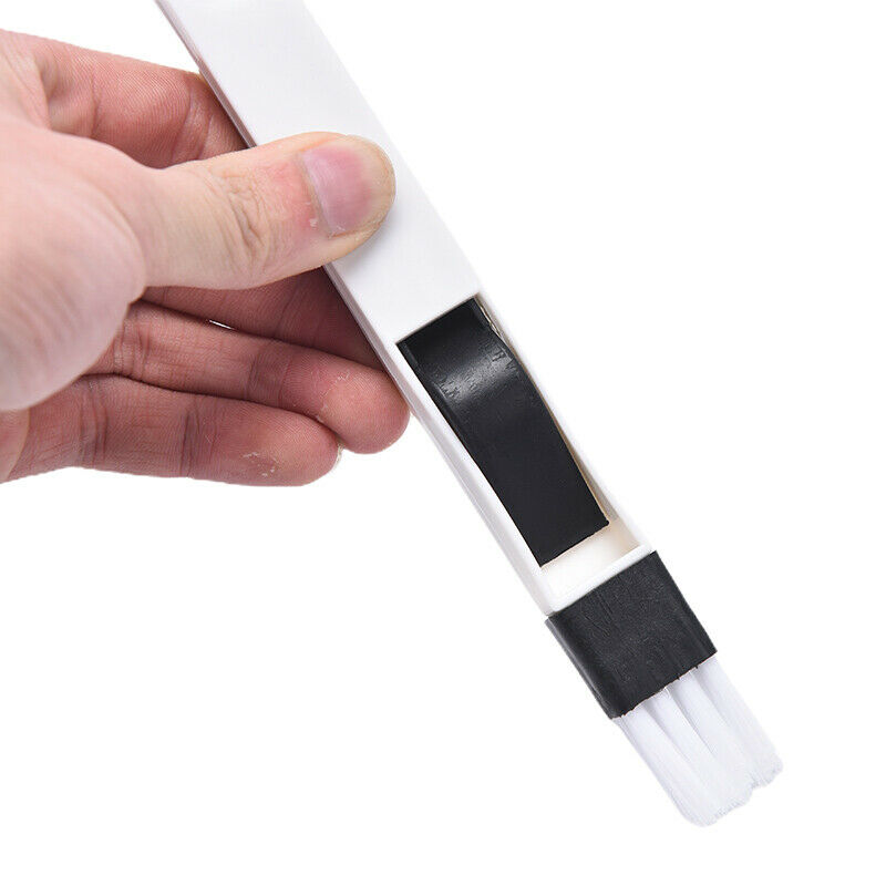 2IN1 Window Door Tracks Groove Clean Brush Dustpan Crevice Keyboard Bru.l8