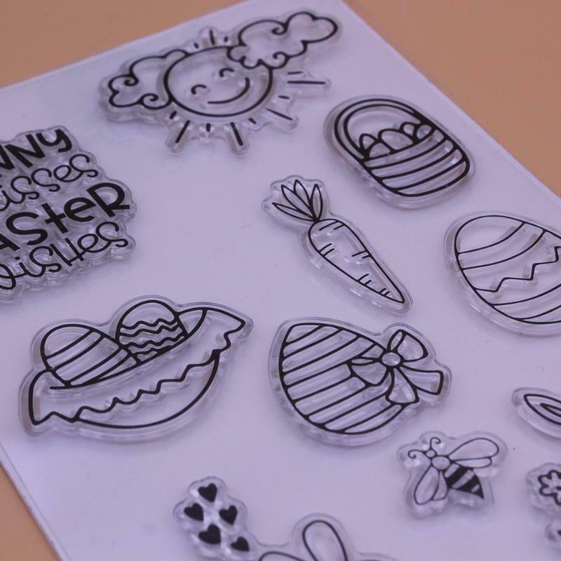 Easter Carrot Bunny Silicone Clear Seal Stamp DIY Scrapbooking Embossing Photo