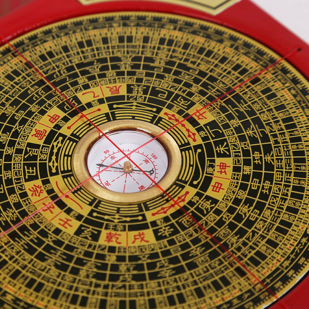 Retro Chinese Compass Feng Shui Ancient Compass Collectables Geomantic