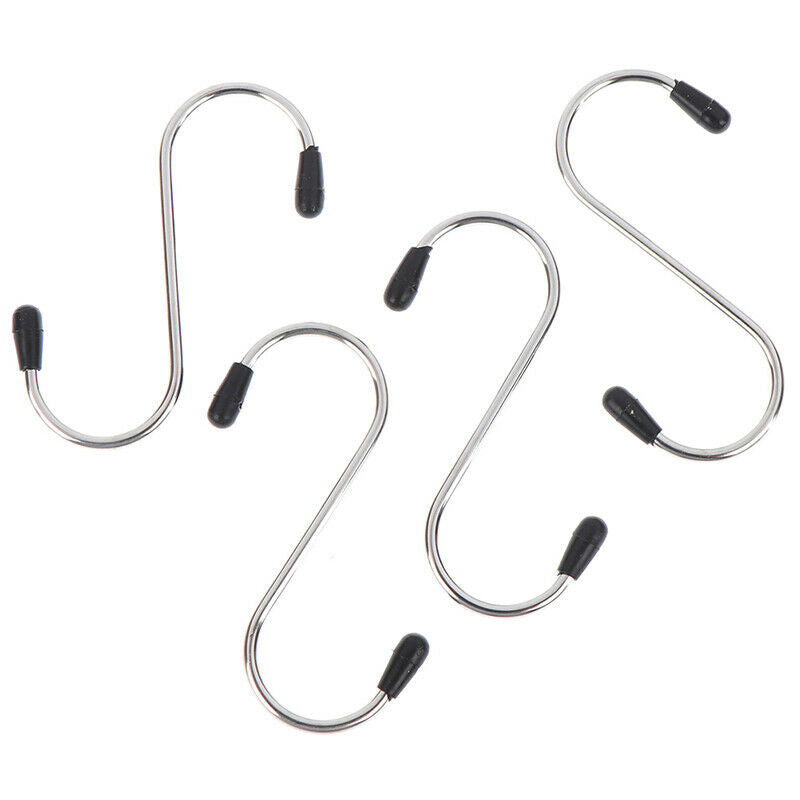 4pcs/lot  Metal S Shaped Hooks Bathroom Kitchen Hooks Stainless Steel Hoo.l8