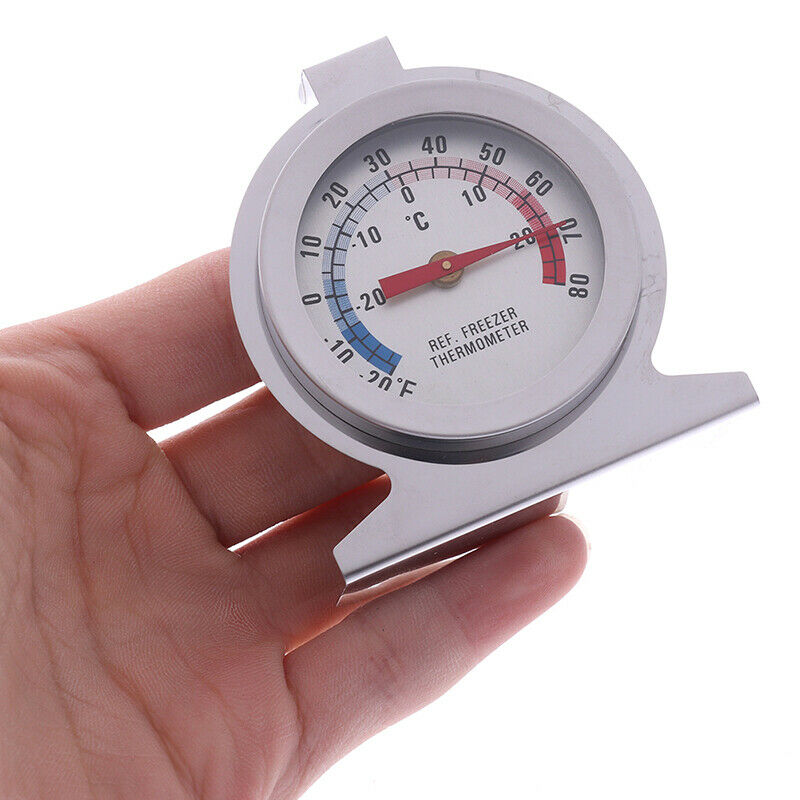 Refrigerator Thermometer Stainless Steel Fridge Freezer Thermometers Kitc.l8