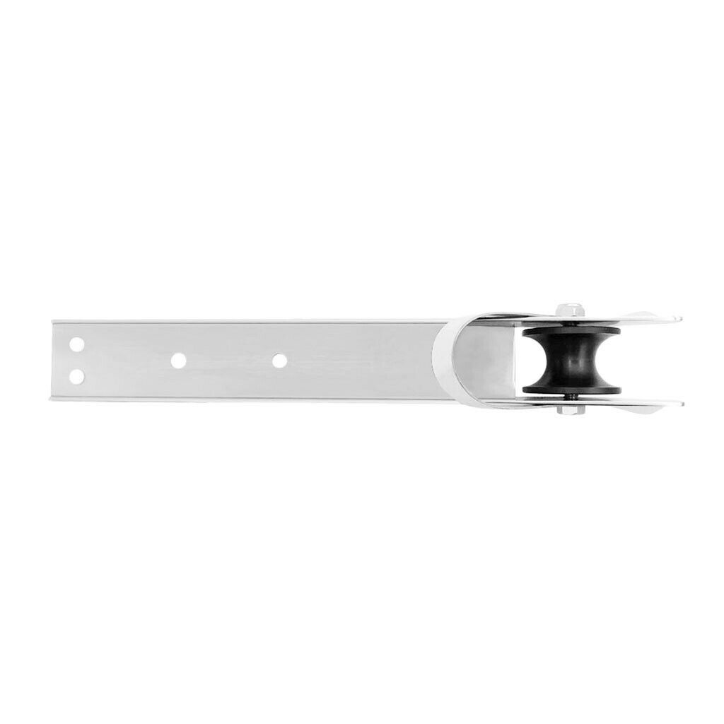 316SS Stainless Steel Boat Anchor Bow Sprit Roller 390mm w/ Black Nylon Roller