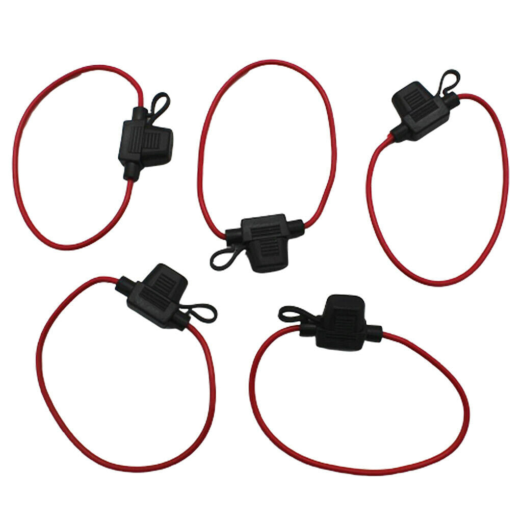 In-line Fuse Holder Mini Blade Fuse Holder with 14AWG Cable DC 12V for Car