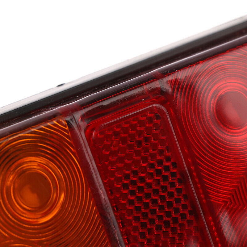 1Pair Amber Red Car Truck Trailer Rear Led 10LED Tail Indicator Stop Brake LBDA