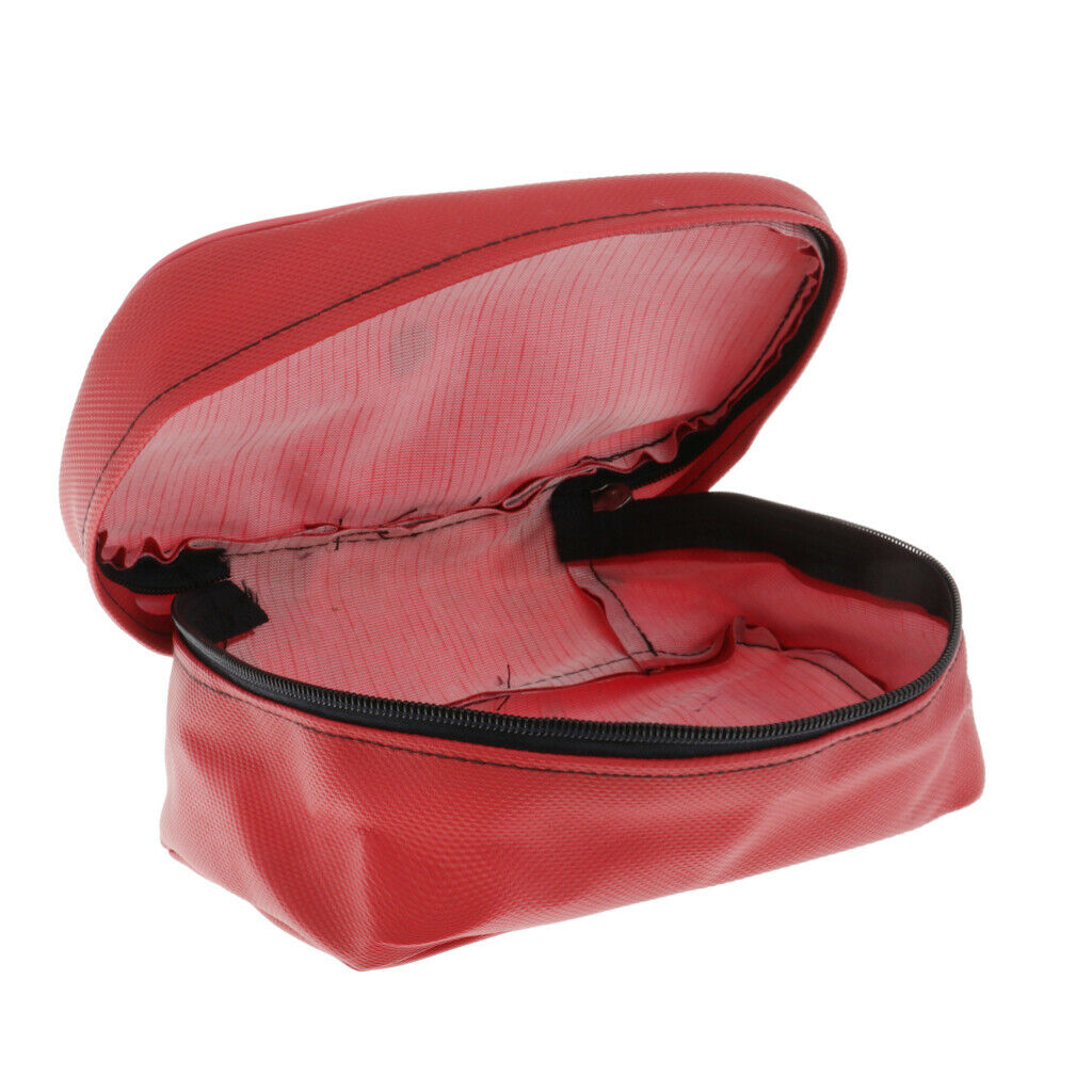 2pcs Black+Red Scooter Motorcycle Rear Tail Seat Back Waterproof Carry Bag