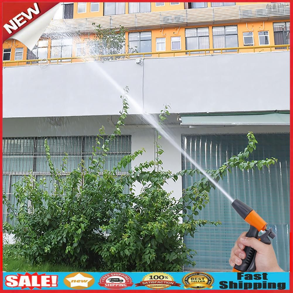 Garden Cleaning Water Gun with 2.5m Retractable Spring Hose Connector Set @