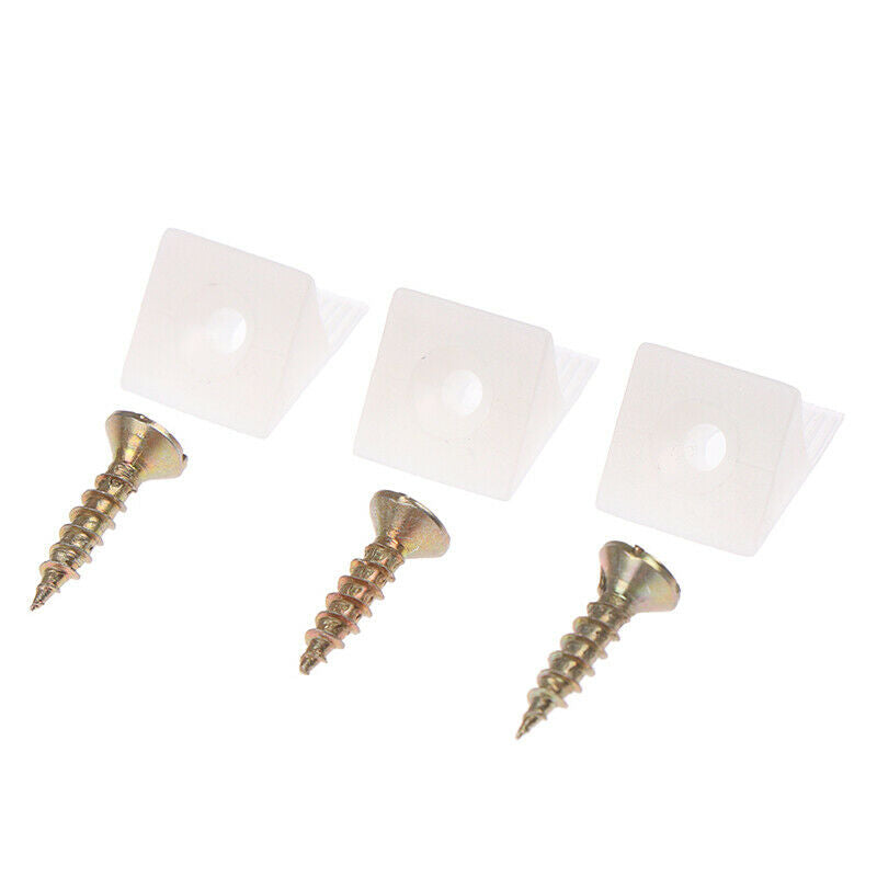 20x/Lot 45 Degree Angle Plastic Corner Bracket Block For Furniture With S.l8