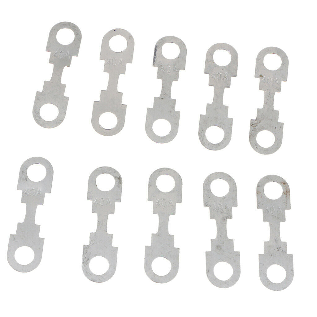 10pcs 40A Car Flat Metal Fuse Strip for VW Golf 1999-2006 Rabbit 2006-2008