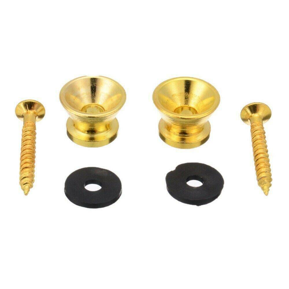 2 x Guitar Strap End Pins Set Strap Buttons for Acoustic, Electric, Bass