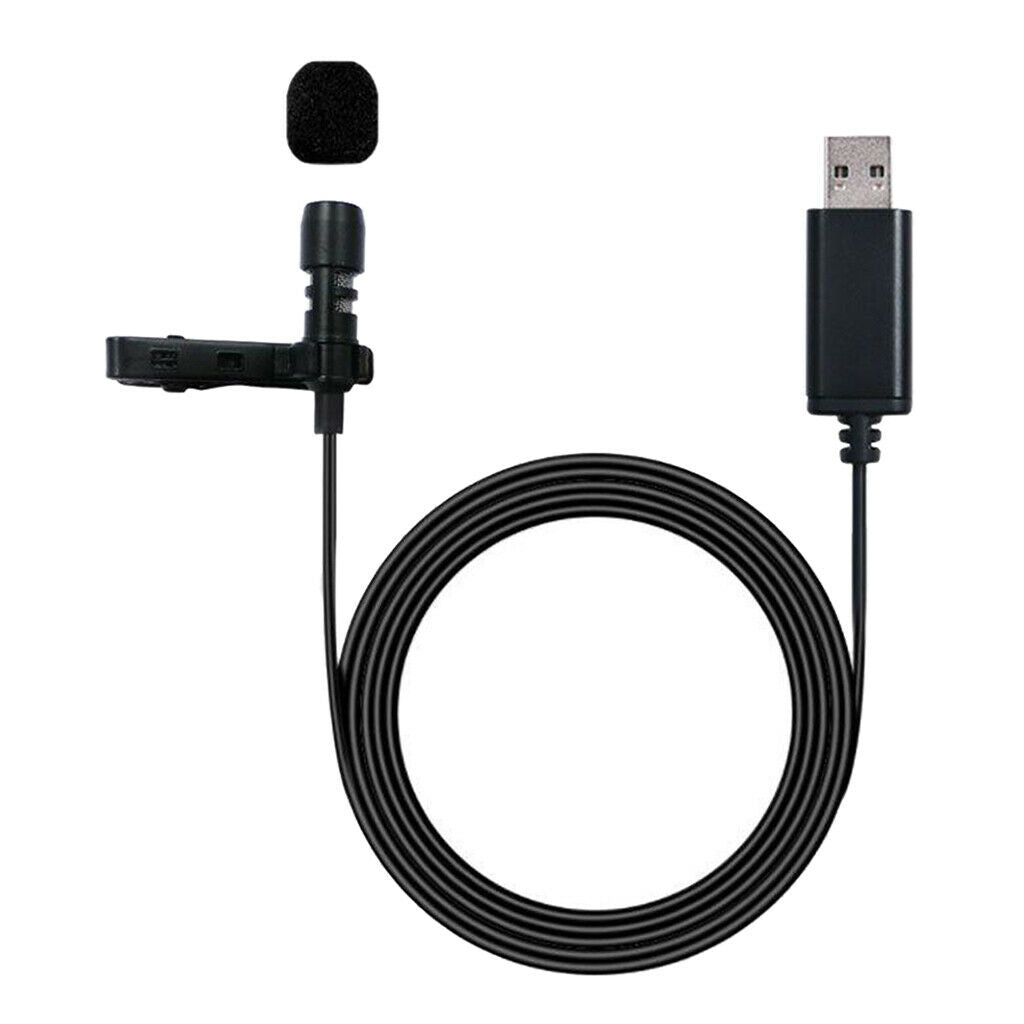 USB-C Lavalier Lapel Microphone Omnidirectional Mic For Smartphone Laptop PC