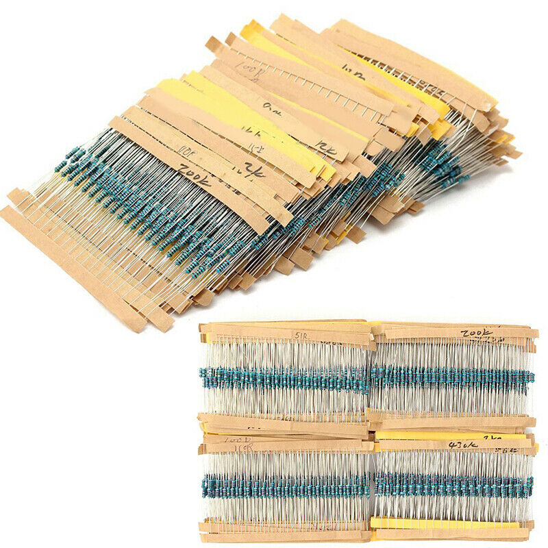 3120pcs 156 Values 1 ohm - 10M ohm 1/4W 1% Metal Film Resistors Assortment Kits