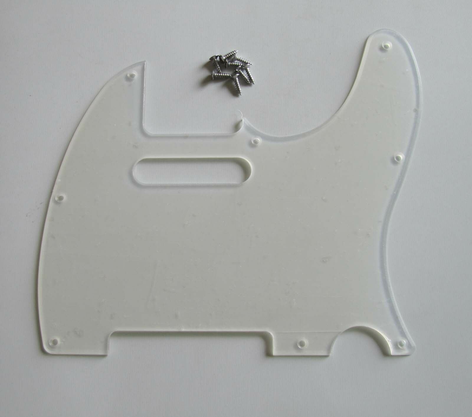 Clear Tele Single Coil Scratch Plate Transparent Guitar Pickguard for Telecaster