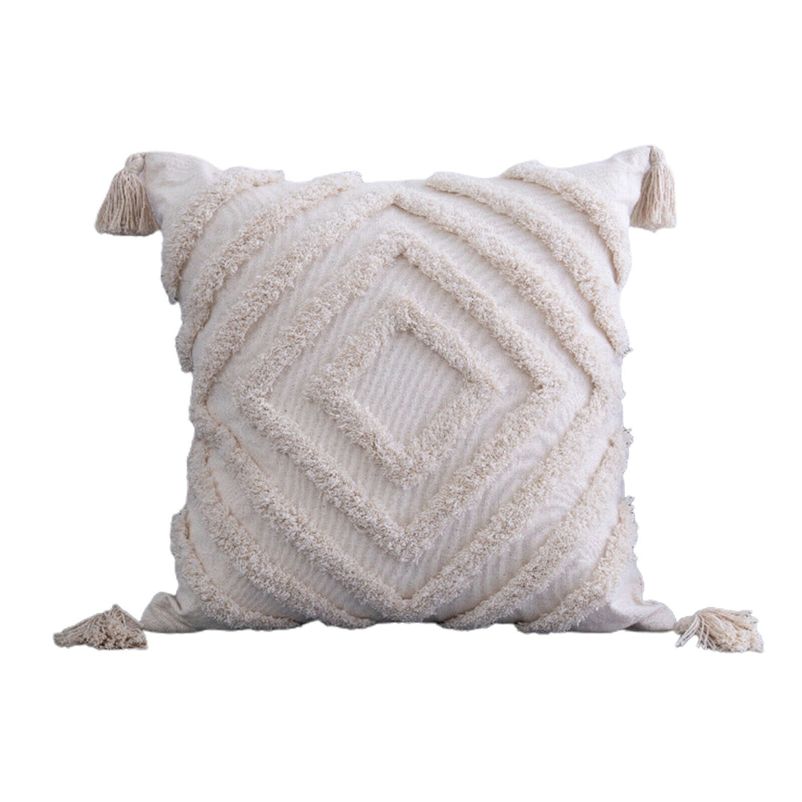 2Pcs Moroccan Throw Pillow Covers Woven Tufted for Couch Sofa Cushion Covers