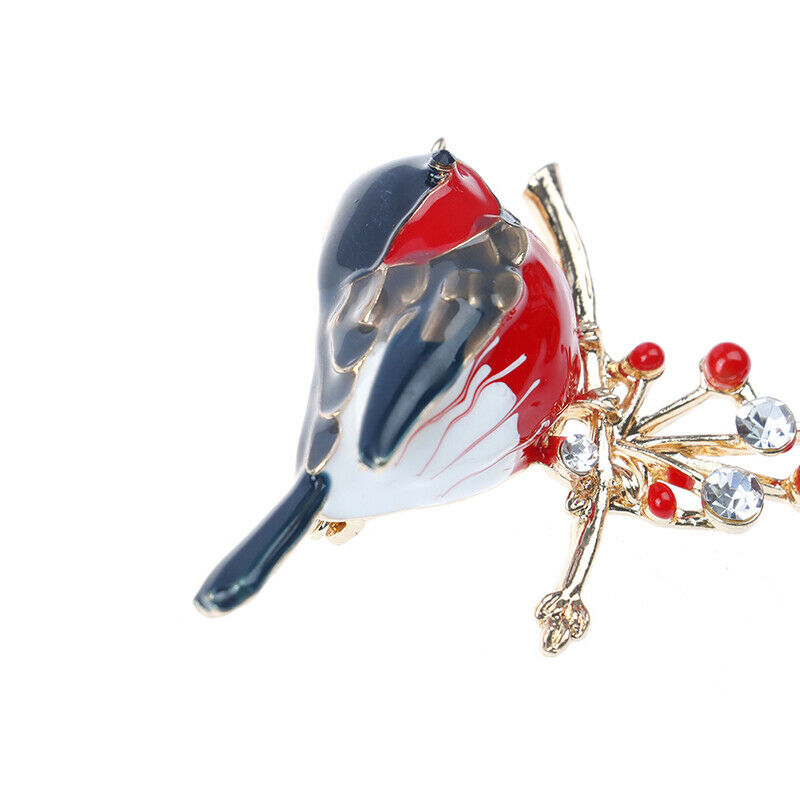 Red Bird Brooch Quality Enamel Ainmal Brooches New Year Designer Jewelry G LpDF